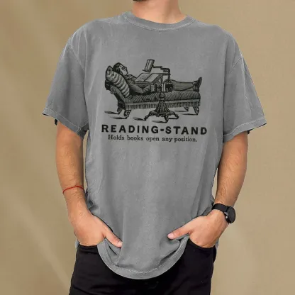 Pagewings Reading-Stand Holds Books Open Any Positio Unisex Washed T-shirt