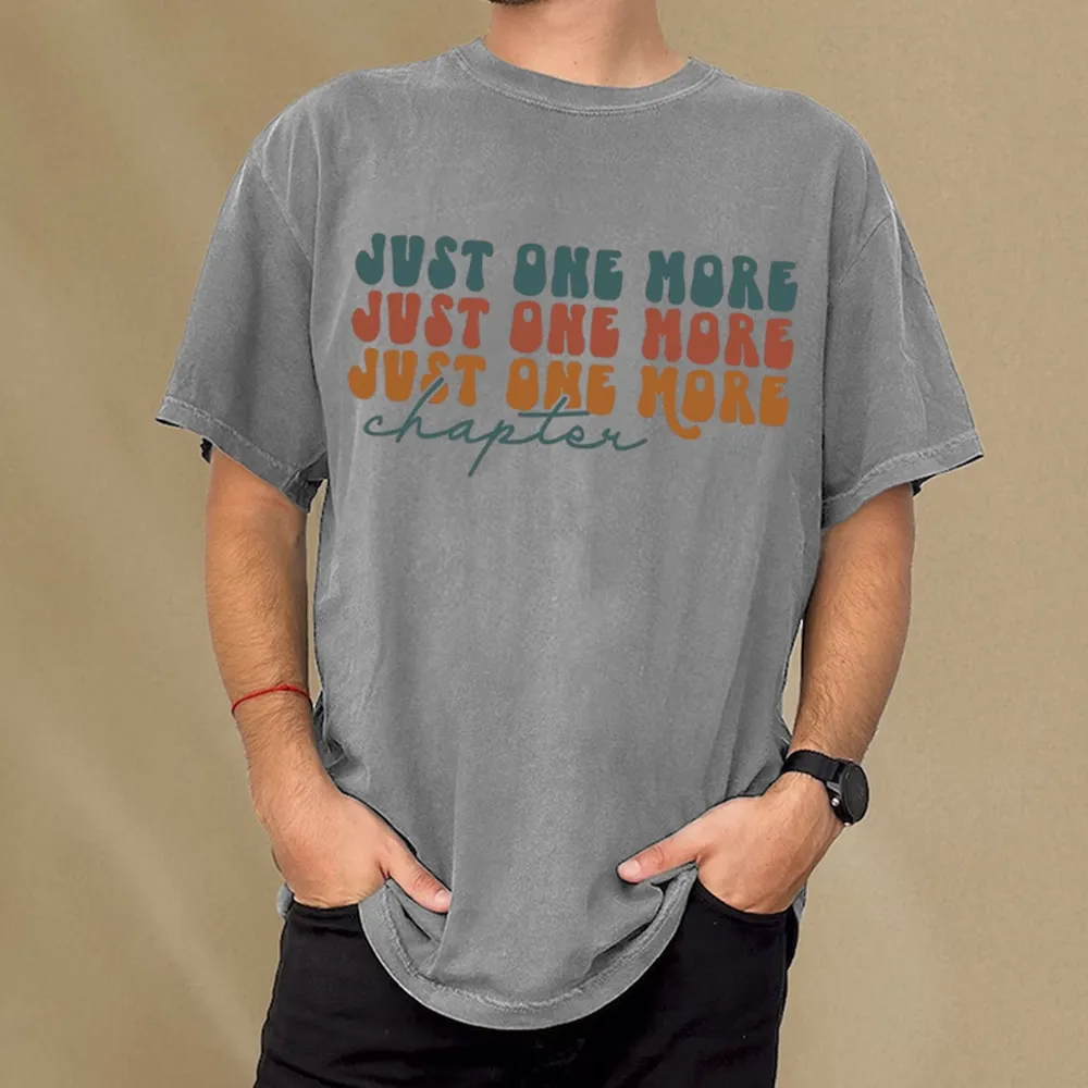 Pagewings Just One More Chapter Unisex Washed T-shirt