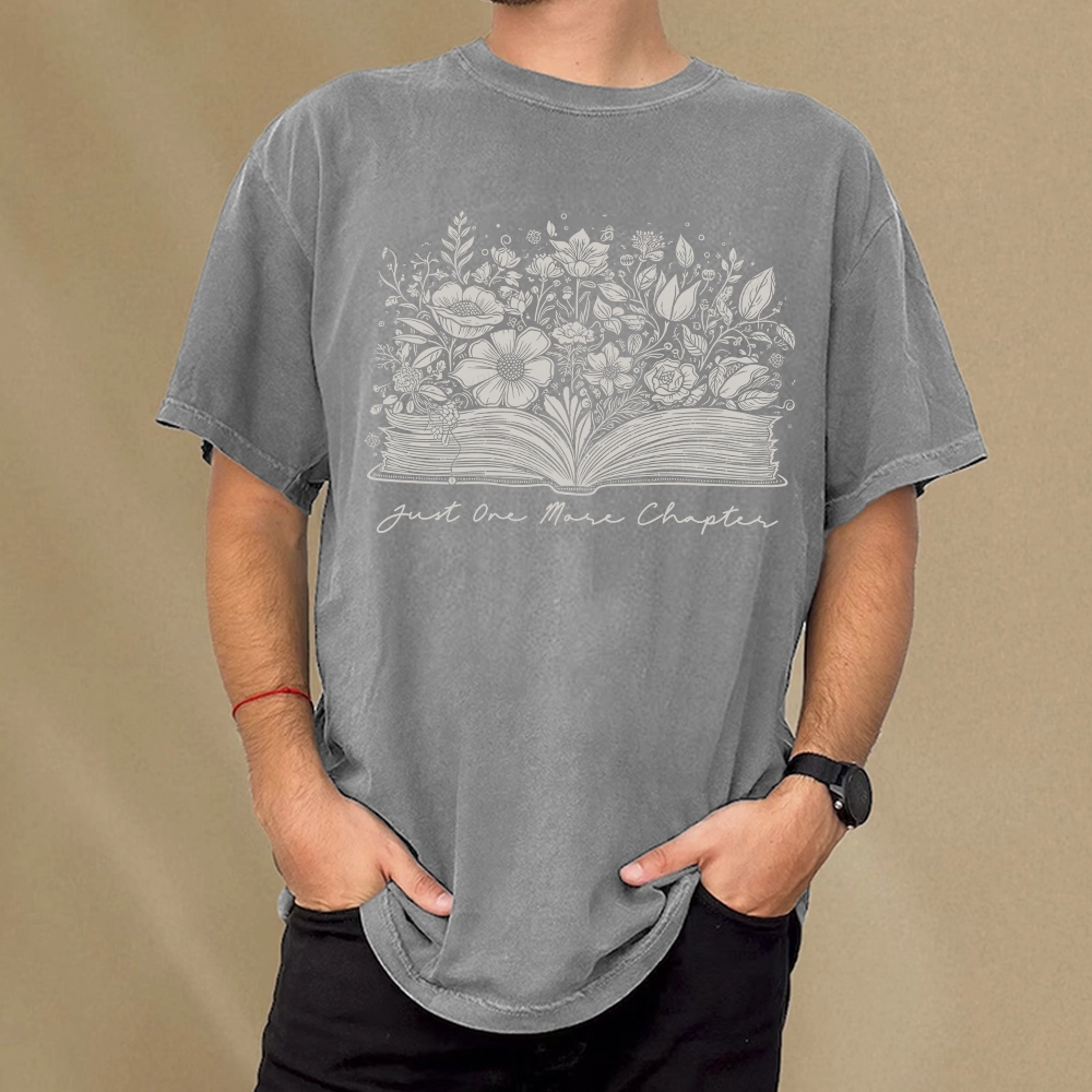 Pagewings Just One More Chapter Unisex Washed T-shirt