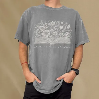 Pagewings Just One More Chapter Unisex Washed T-shirt