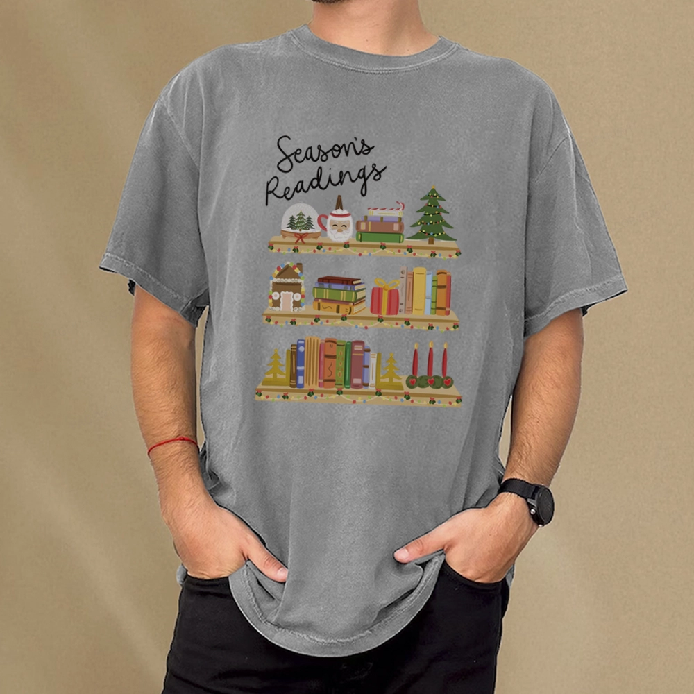 Pagewings Season's Readings Unisex Washed T-shirt