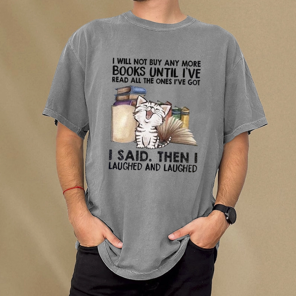 Pagewings I Will Not Buy Any More Books Unisex Washed T-shirt