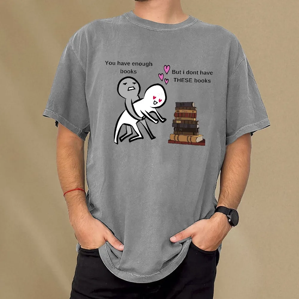 Pagewings Wanting More Books Unisex Washed T-shirt
