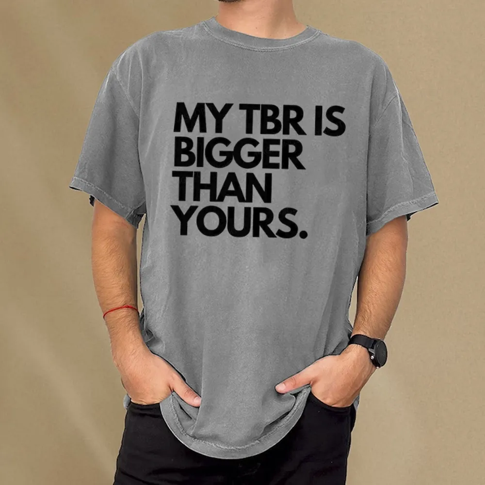 Pagewings My TBR Is Bigger Than Yours Unisex Washed T-shirt