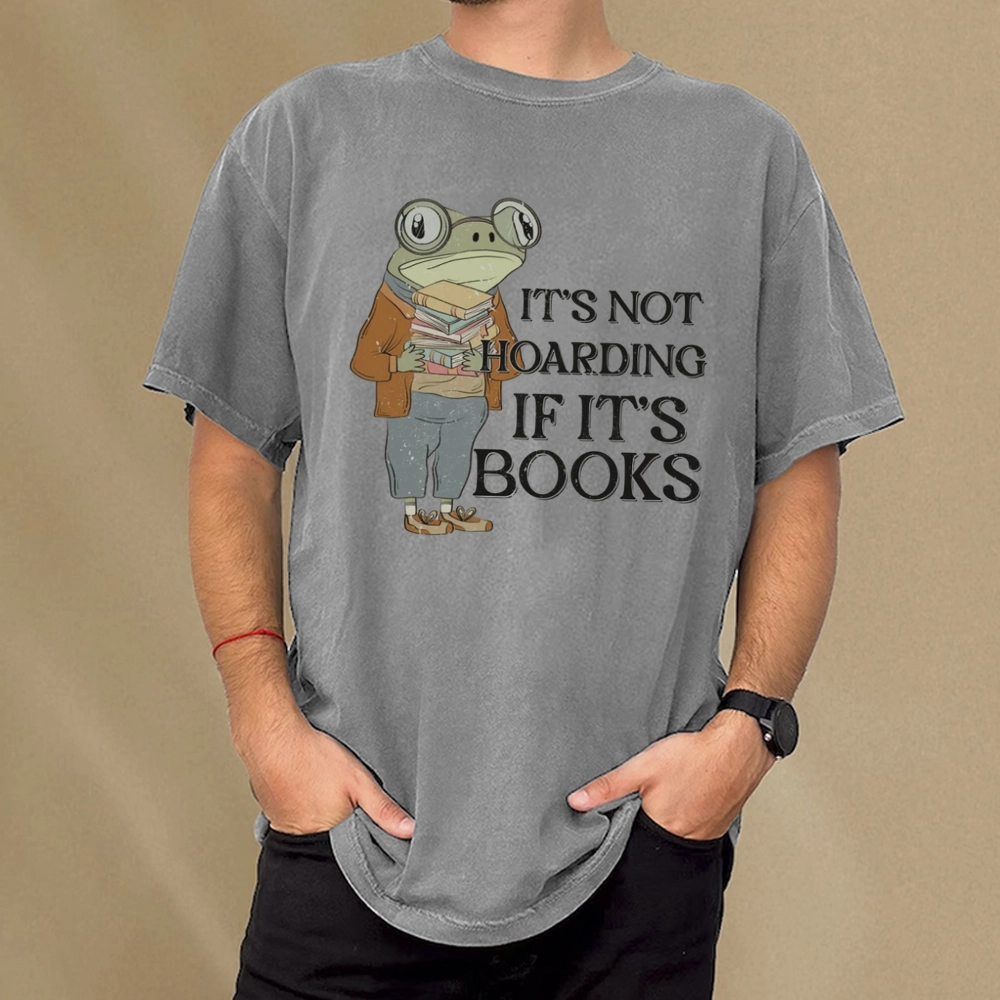 Pagewings It's Not Hoarding If It's Books Unisex Washed T-shirt