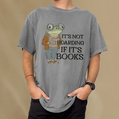 Pagewings It's Not Hoarding If It's Books Unisex Washed T-shirt