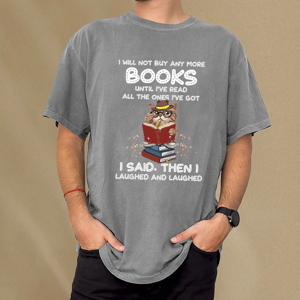 Pagewings I Will Not Buy Any More Books Until I've Read All Unisex Washed T-shirt