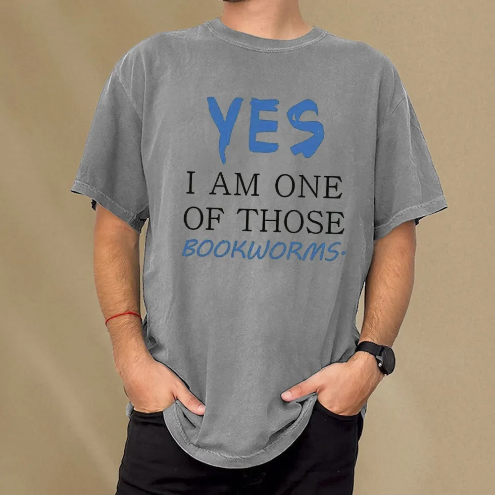 Pagewings Yes I Am One Of Those Bookworms Unisex Washed T-shirt
