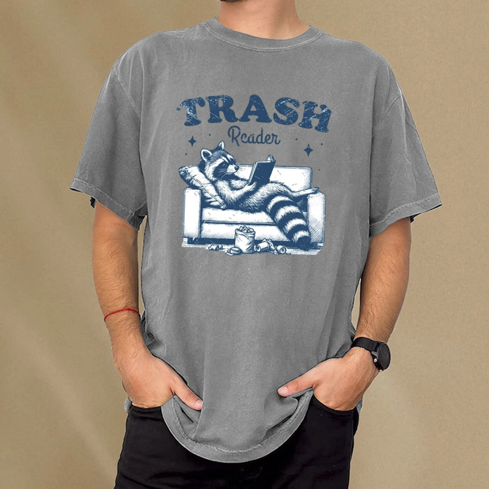 Pagewings Trash Reader Unisex Washed T-shirt