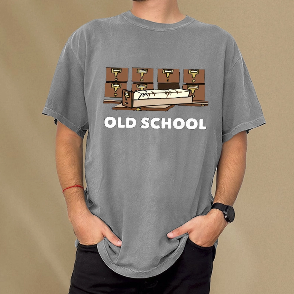 Pagewings Old School Unisex Washed T-shirt