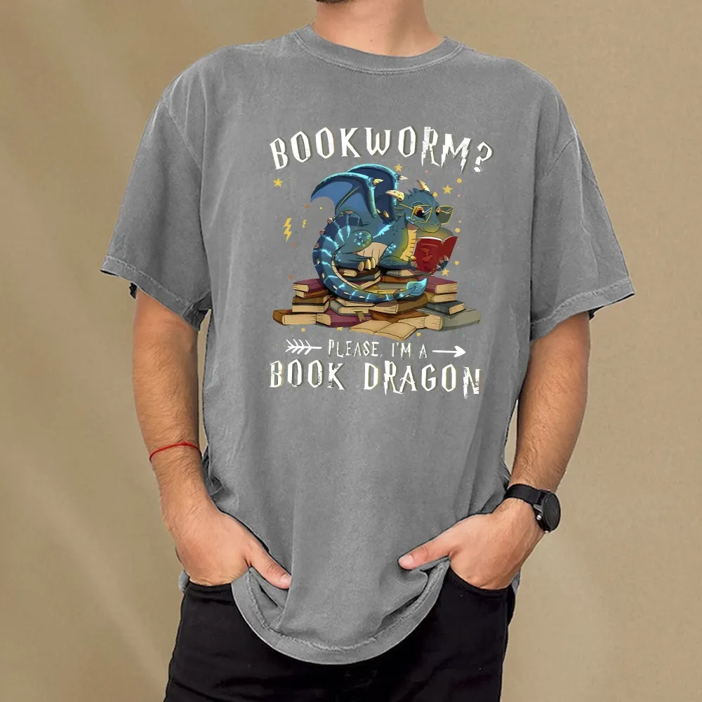 Pagewings Dragon Book Unisex Washed T-shirt