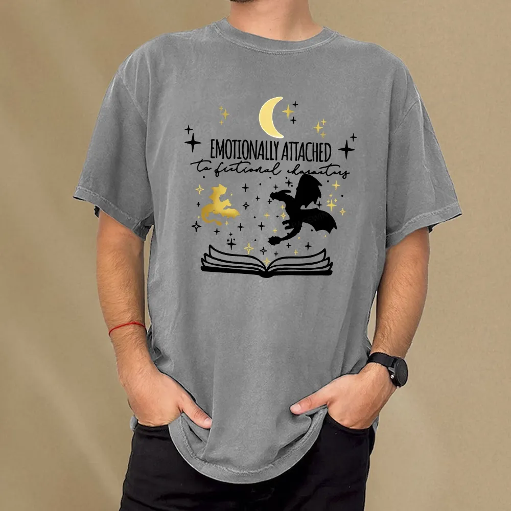 Pagewings Fourth Wing Dragon Unisex Washed T-shirt