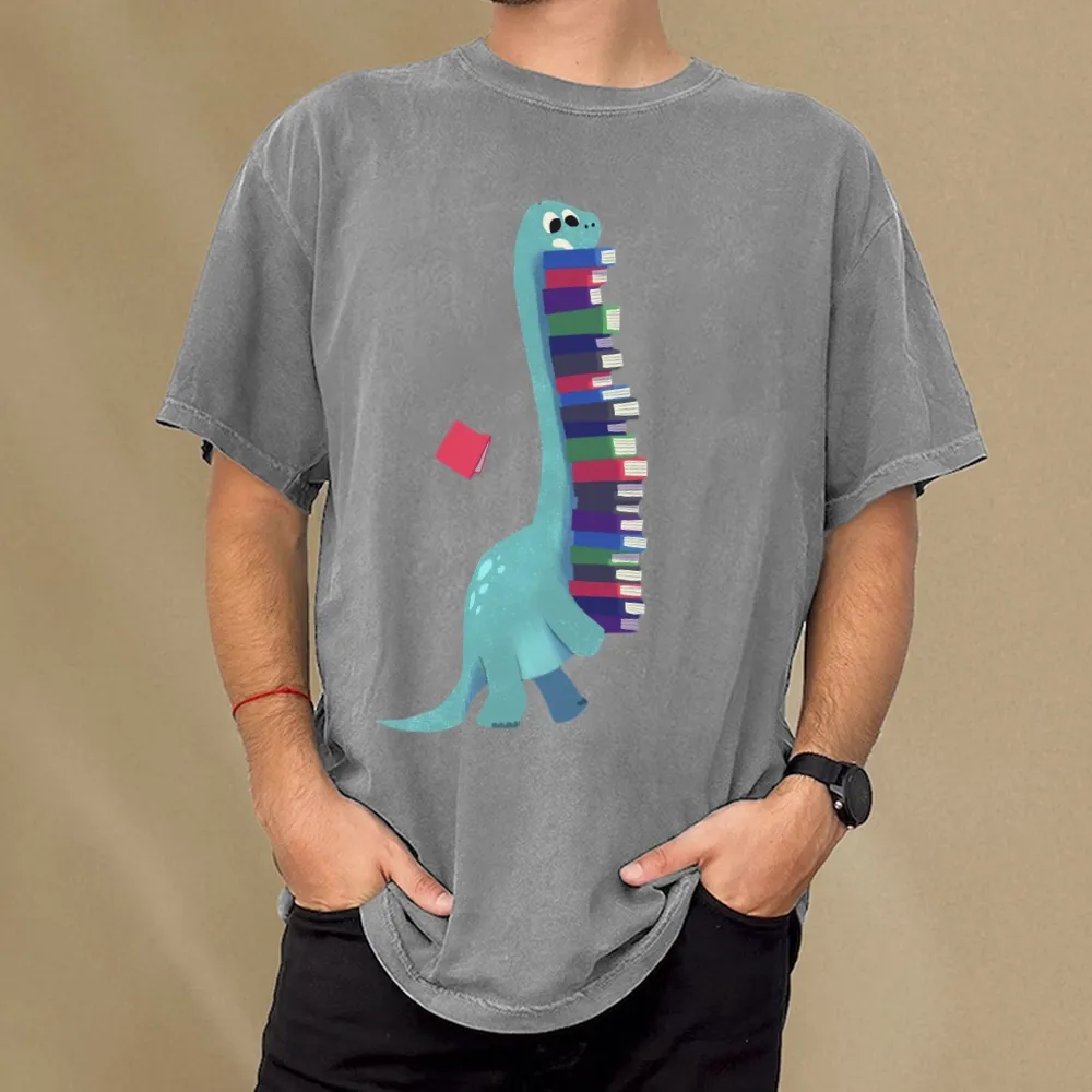 Pagewings Book Dinosaurs Unisex Washed T-shirt