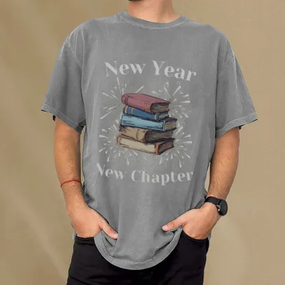 Pagewings Bookish New Year Unisex Washed T-shirt