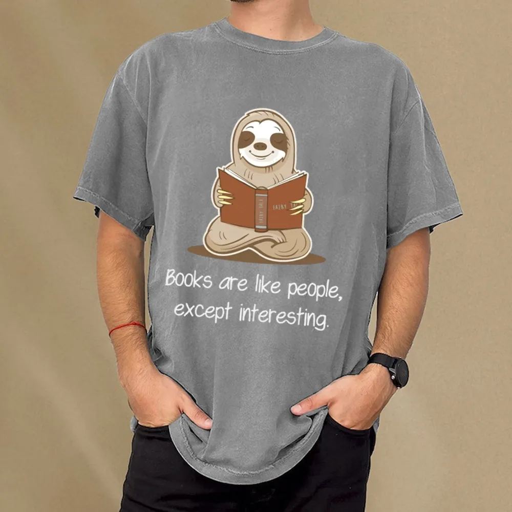 Pagewings Books Are Like People, Except Interesting Unisex Washed T-shirt