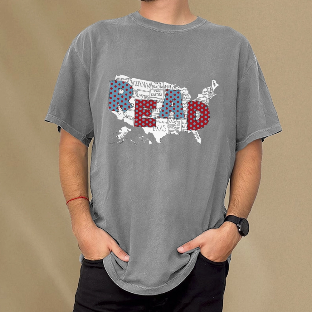 Pagewings Let's Read Together Unisex Washed T-shirt