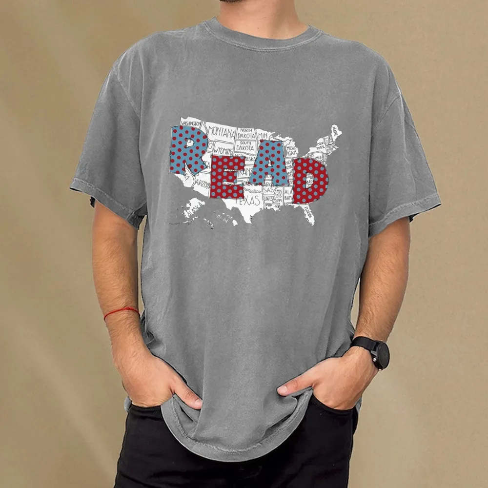 Pagewings Let's Read Together Unisex Washed T-shirt