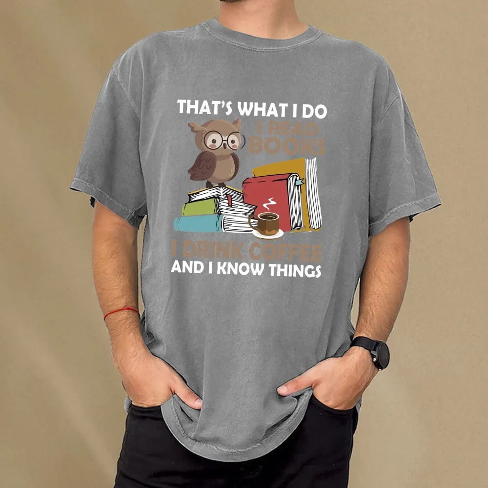 Pagewings That's What I Do I Read Books Unisex Washed T-shirt