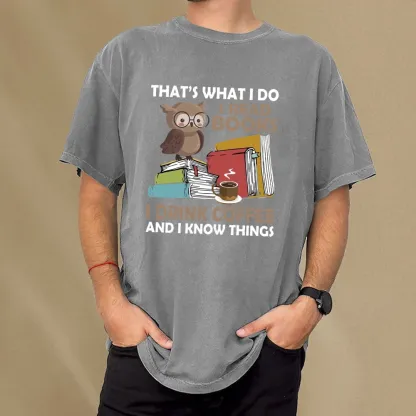 Pagewings That's What I Do I Read Books Unisex Washed T-shirt