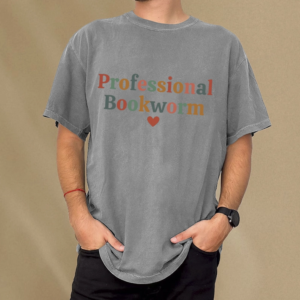 Pagewings Professional Bookworm Unisex Washed T-shirt