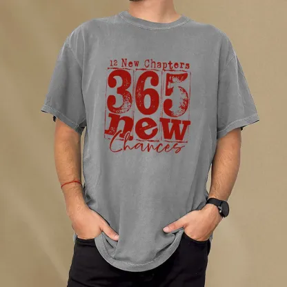 Pagewings 12 New Chapters 365 New Chances  Unisex Washed T-shirt
