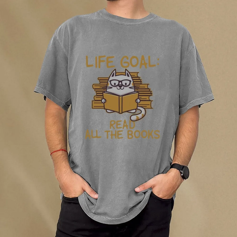 Pagewings Life Goal ：Read All The Books Unisex Washed T-shirt