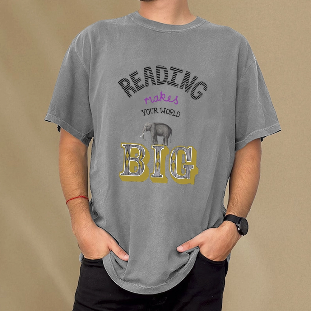Pagewings Read Makes Your World Big Unisex Washed T-shirt