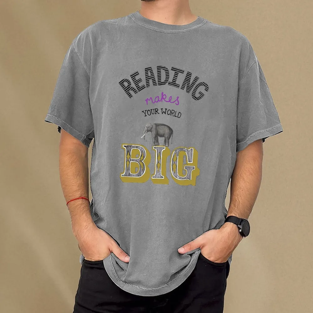 Pagewings Read Makes Your World Big Unisex Washed T-shirt
