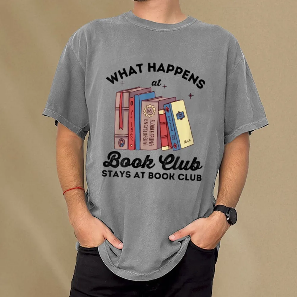 Pagewings Stays At Book Club Book Unisex Washed T-shirt