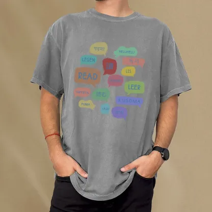 Pagewings Express Your Love for Books Unisex Washed T-shirt