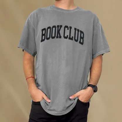 Pagewings Minimalist Book Club Unisex Washed T-shirt