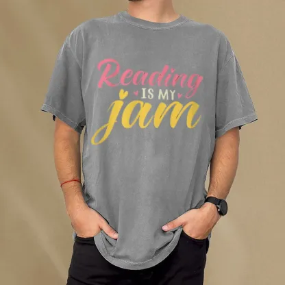 Pagewings Reading is My Jam Unisex Washed T-shirt