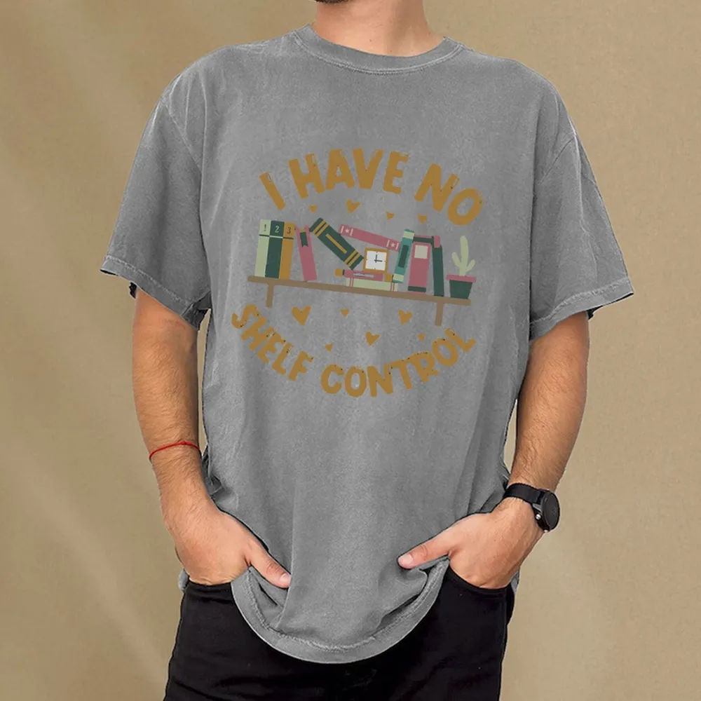 Pagewing I Have No Shelf Control Unisex Washed T-shirt