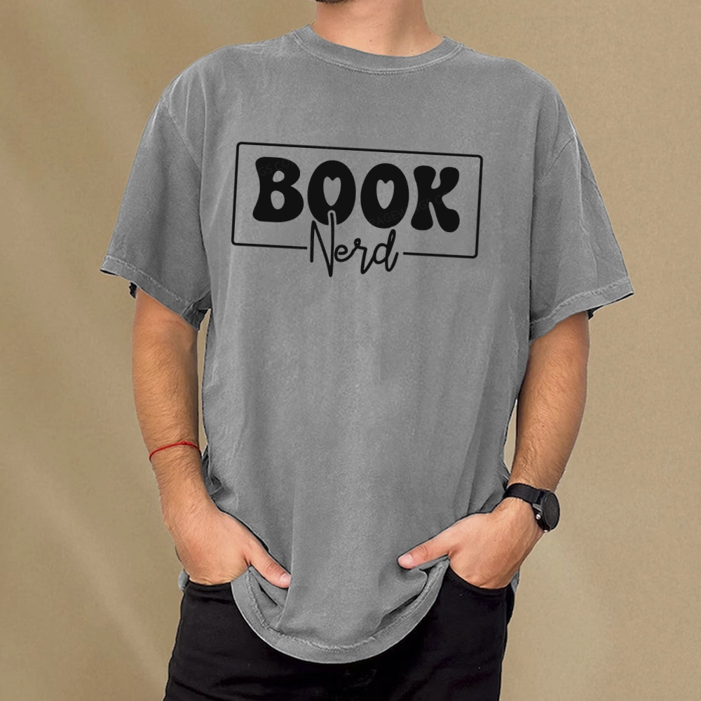Pagewing Book Nerd Unisex Washed T-shirt