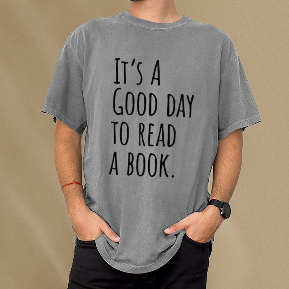 Pagewings It's A Good Day To Read A Book Unisex Washed T-shirt