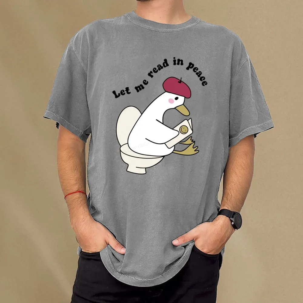 Pagewing Let Me Read In Peace Unisex Washed T-shirt
