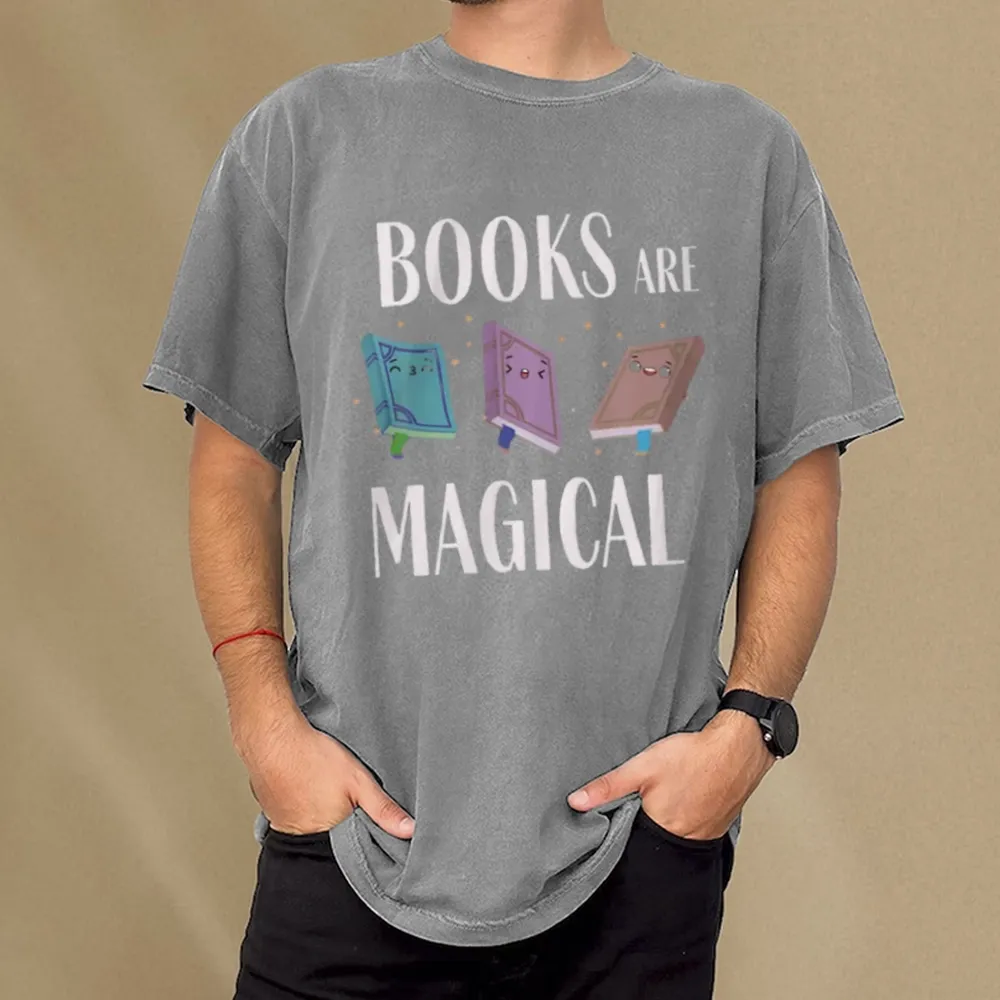 Pagewings Books Magical Unisex Washed T-shirt