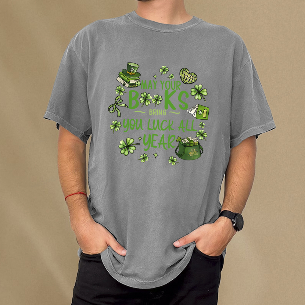 Pagewings St. Patrick's Day Lucky Unisex Washed T-shirt Unisex Washed T-shirt