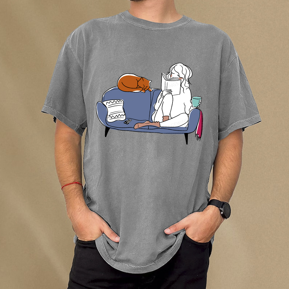 Pagewings Reading Unisex Washed T-shirt