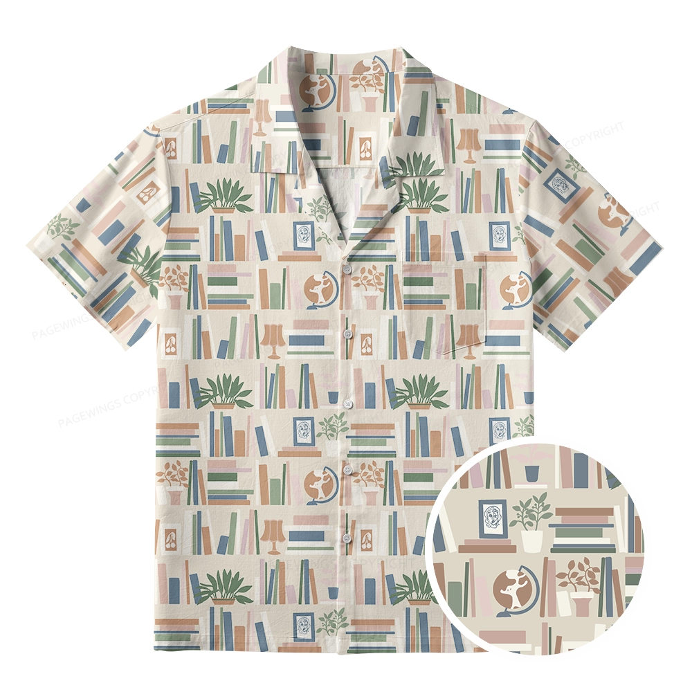 Pagewings Read Books All Day Unisex Hawaiian Shirt