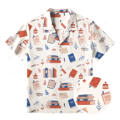 Pagewings Read Books All Day Unisex Hawaiian Shirt