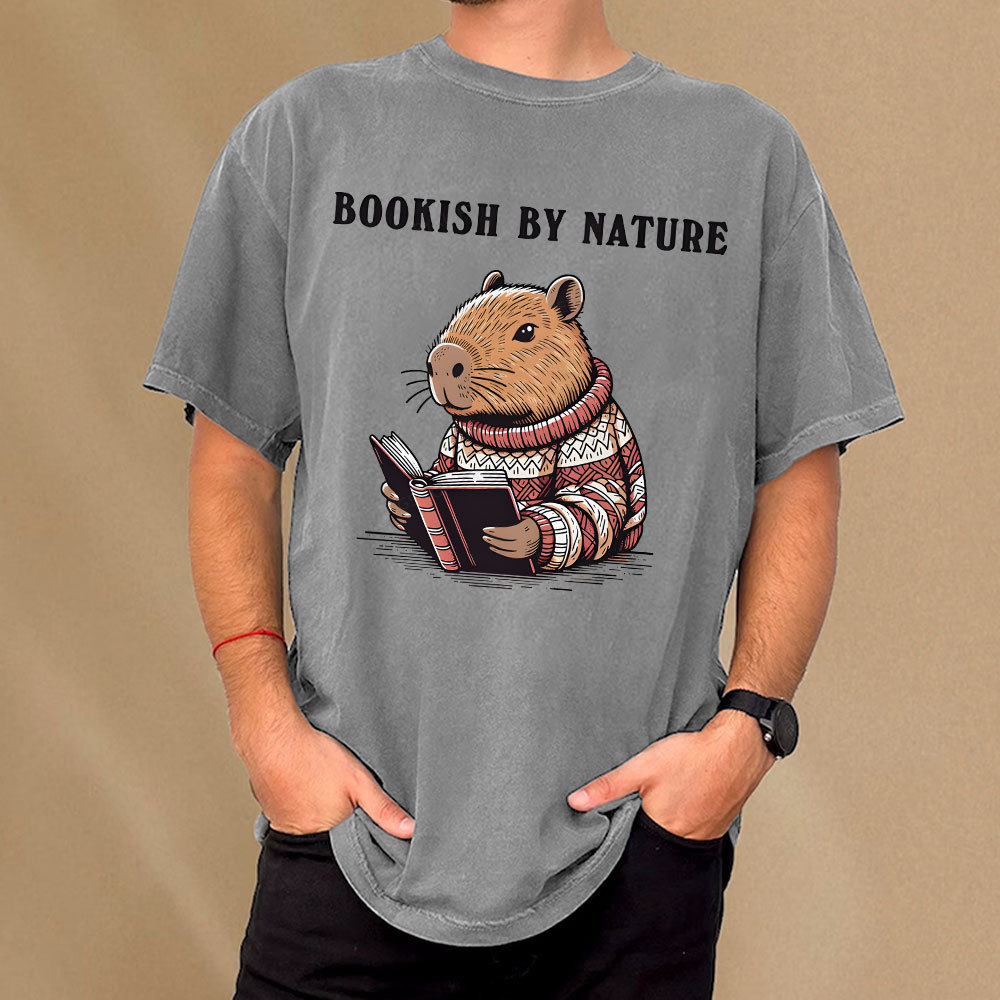 Pagewings A Book Bookish By Nature Unisex Washed T-shirt