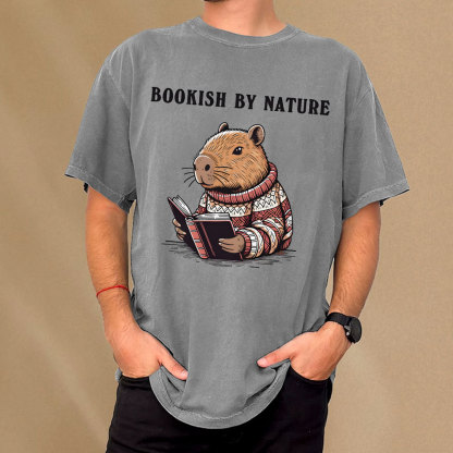 Pagewings A Book Bookish By Nature Unisex Washed T-shirt