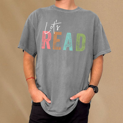 Pagewings Let's Read Unisex Washed T-shirt