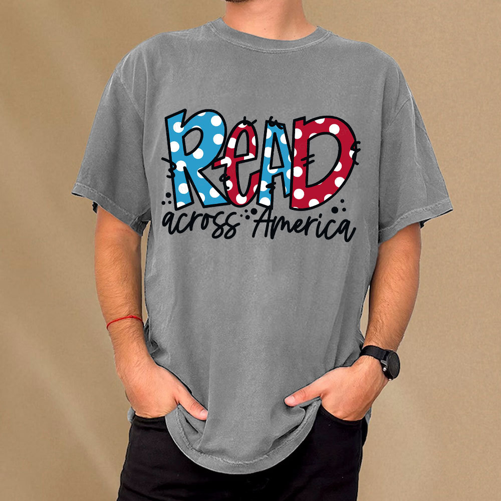 Pagewings Read Across America Unisex Washed T-shirt