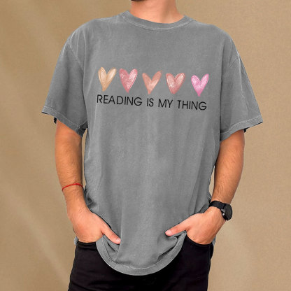 Pagewings Reading is My Thing Unisex Washed T-shirt