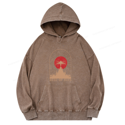 Pagewings Mist Bookish Unisex Washed Hoodie