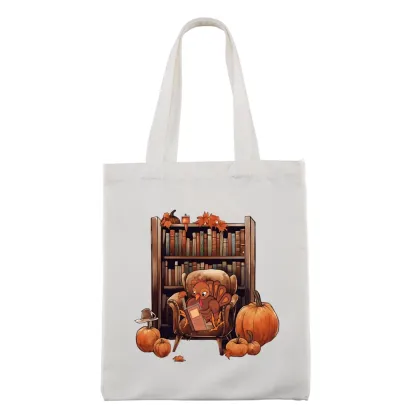 Pagewings Thanksgiving Turkey Reading Tote Bag