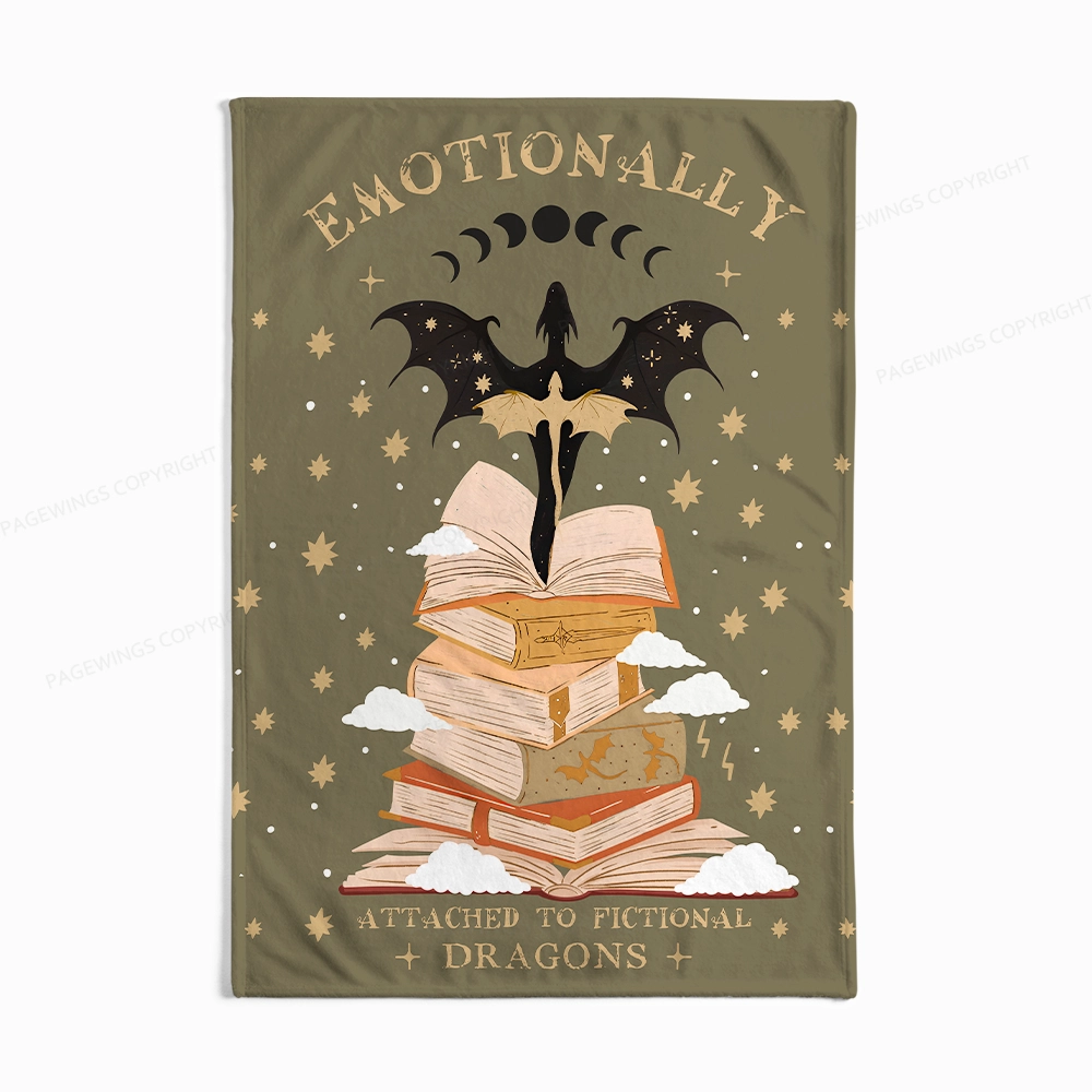 Pagewings Emotionally Read Flannel Blanket