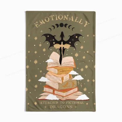 Pagewings Emotionally Read Flannel Blanket